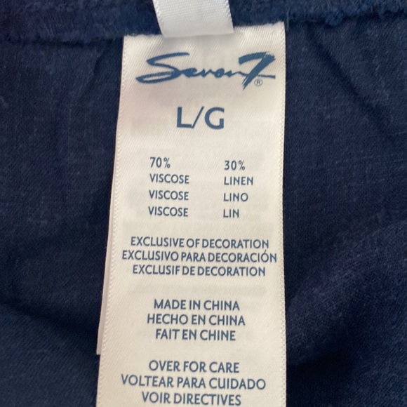 Seven7 blue “Laguna” soft linen blend shorts Size Large NWT - Picture 8 of 9